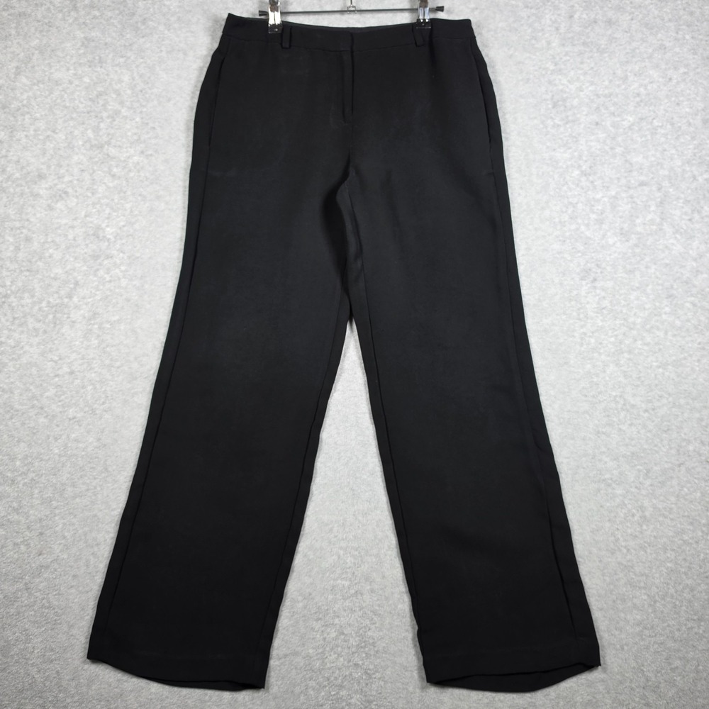 Vintage Express Pants Womens Size 10 Black Straight Leg Mid Rise Office Business